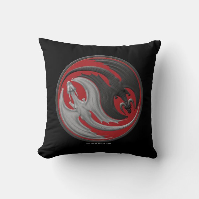 Coussin Dragon Yin-Yang (Recto)