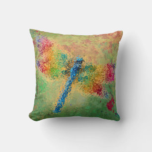 Coussin Dragonfly cristallisée (verte)