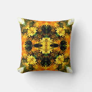 Coussin Dragons (motif abstrait psychédélique coloré)