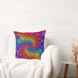 Coussin Dragons vibrants de fractale
