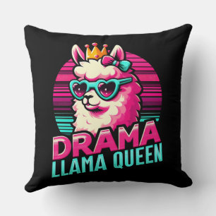Coussin Drama Llama Queen pour Llama Lovers pour les femme