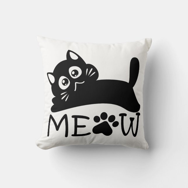 Coussin Dramatique Meow (Recto)