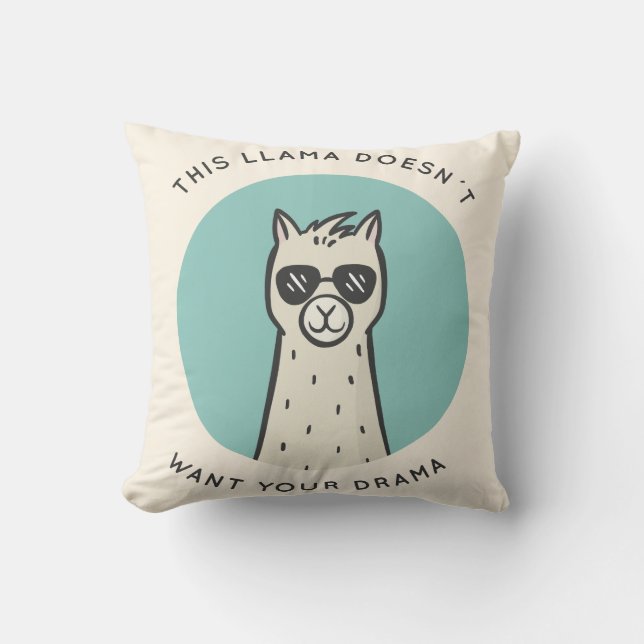 Coussin Drame de lama (Recto)
