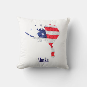 Coussin Drapeau américain Alaska États-Unis