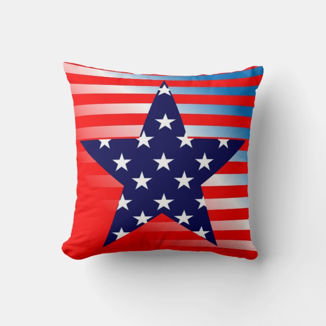 Coussin Drapeau américain moderne (Recto)