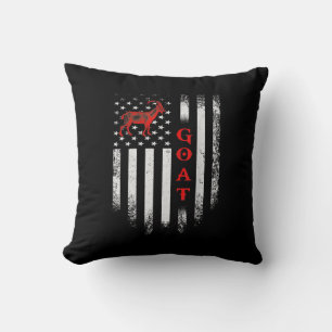 Coussin Drapeau américain vintage chèvre