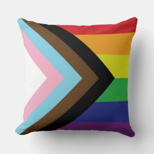 Coussin Drapeau arc-en-ciel gay pride progressiste LGBTQIA