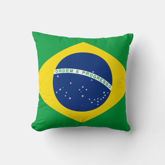 Coussin Drapeau Brésil (Brésil) (Recto)