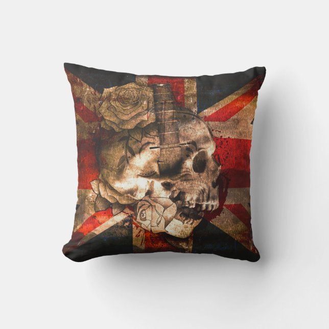 Coussin Drapeau BRITANNIQUE d'Union Jack gothique (Recto)