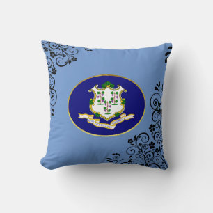 Coussin Drapeau Connecticut