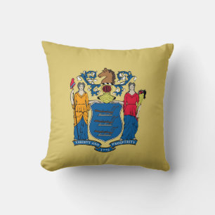 Coussin Drapeau cool De L'État Du New Jersey