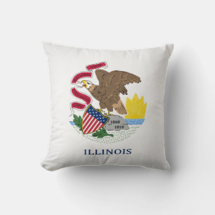 Coussin Drapeau cool De L'Illinois