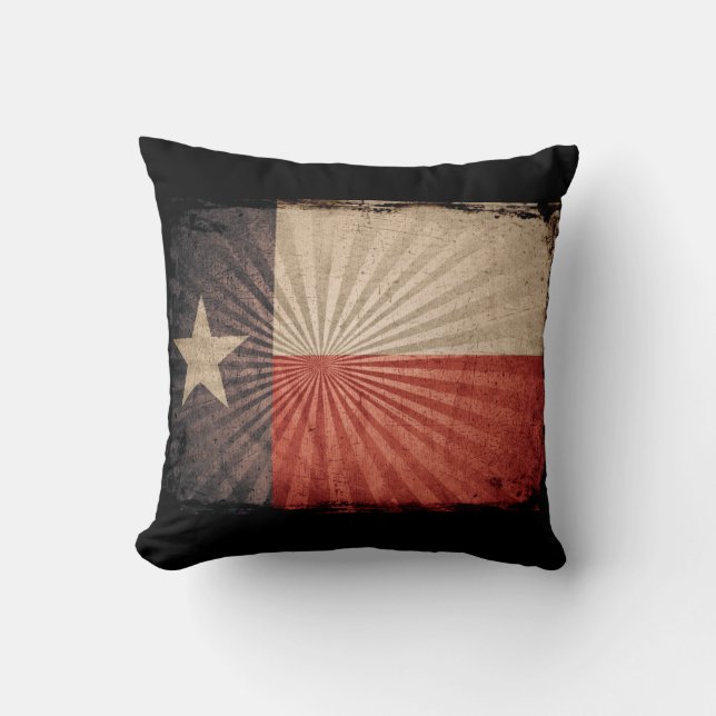 Coussin Drapeau cool Grunge Texas (Recto)