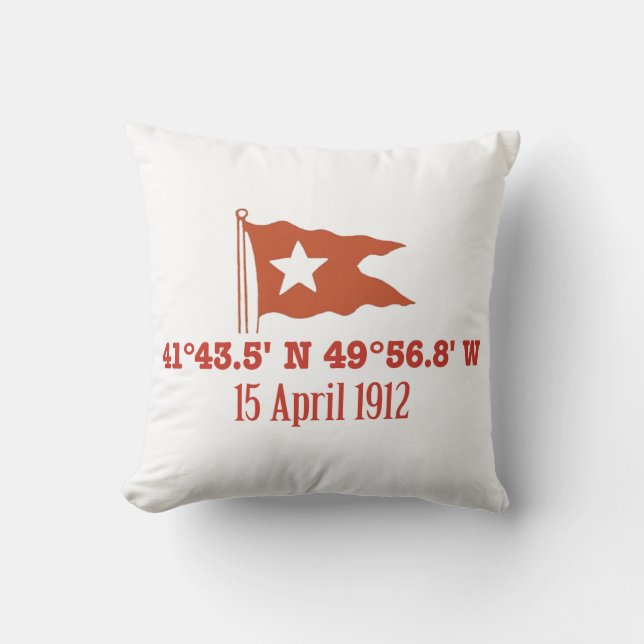 Coussin Drapeau de descente titanique d'étoile de (Recto)