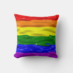 Coussin Drapeau de fierté de SlipperyJoe's vernis liquide 