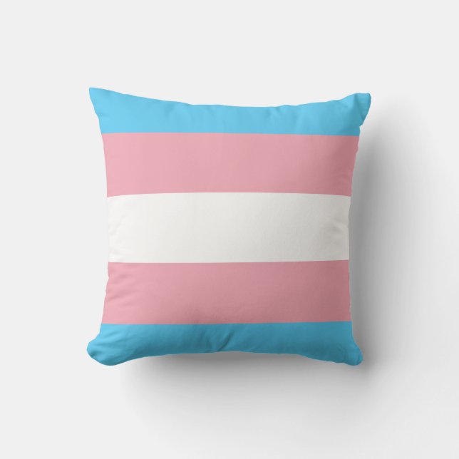 Coussin Drapeau de fierté de transsexuel (Recto)