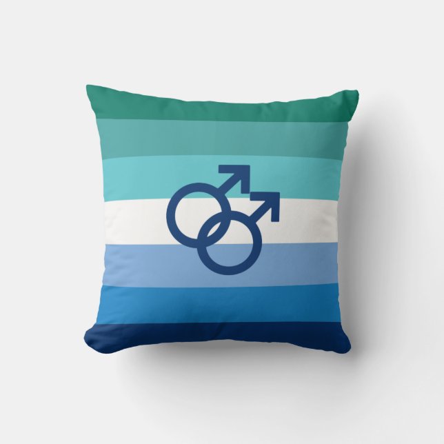 Coussin Drapeau de fierté gay MLM (Recto)