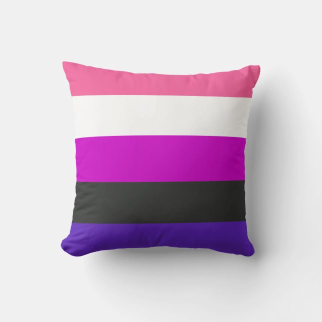 Coussin Drapeau de fierté genderfluid (Recto)