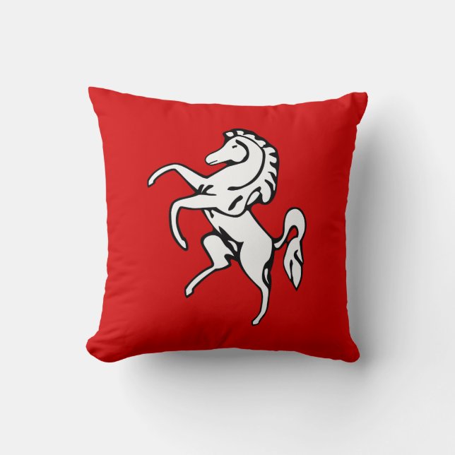 Coussin Drapeau de Kent (Cheval Blanc) (Comté d'Angleterre (Recto)