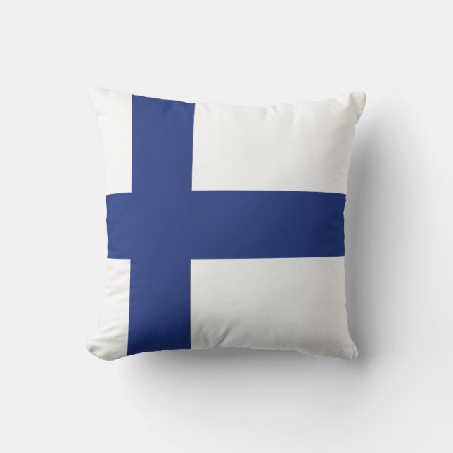 Coussin Drapeau de la Finlande (Recto)
