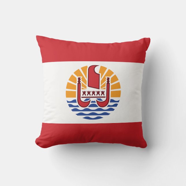 Coussin Drapeau de la Polynésie française (Recto)