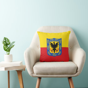 Coussin Drapeau de la ville de Bogota Symbole Colombie
