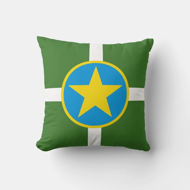 Coussin Drapeau de la ville de Jackson, Mississippi Throw  (Recto)