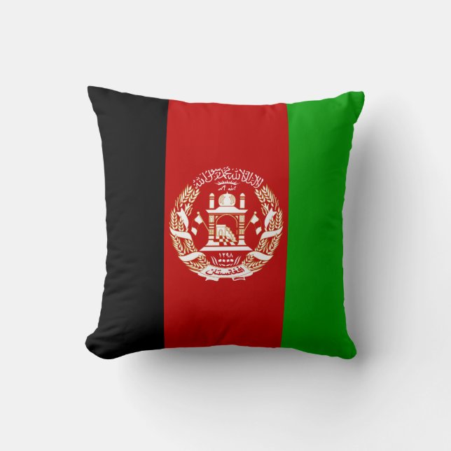 Coussin Drapeau de l'Afghanistan patriotique (Recto)