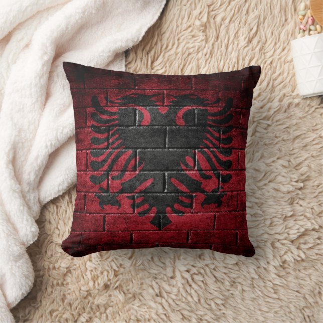 Coussin Drapeau de l'Albanie (Couverture)