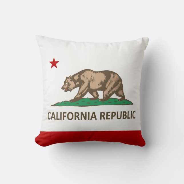 Coussin Drapeau De L'État cool De Californie (Recto)