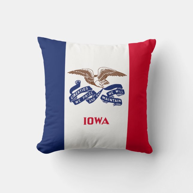 Coussin Drapeau de l'État de l'Iowa (Recto)