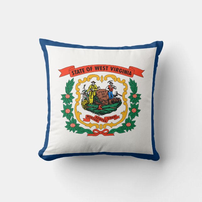 Coussin Drapeau de l'État de Virginie occidentale (Recto)