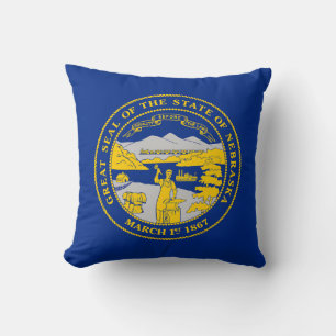 Coussin Drapeau de l'État du Nebraska