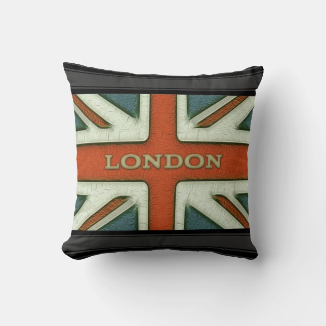 Coussin Drapeau de Londres les Anglais (Recto)