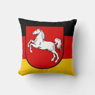 Coussin Drapeau de l'oreiller à lancer de Basse-Saxe