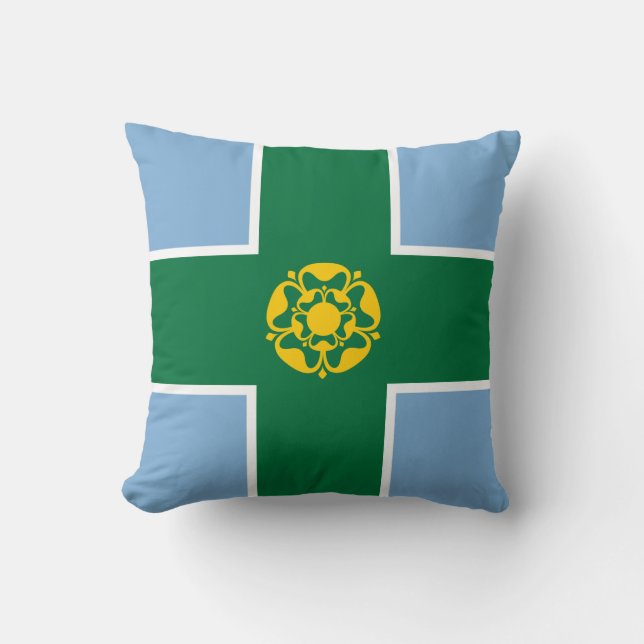Coussin Drapeau de l'oreiller à lancer du Derbyshire (Recto)