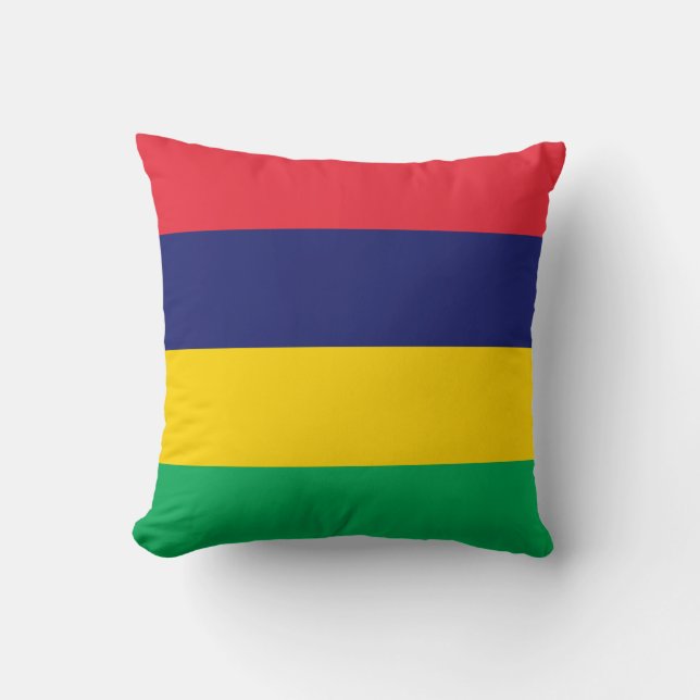 Coussin Drapeau de Maurice (Recto)