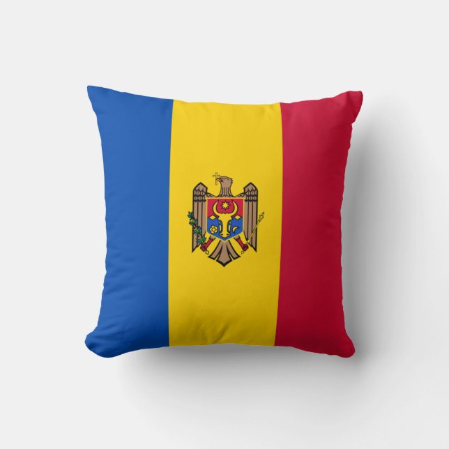 Coussin Drapeau de Moldova (Recto)