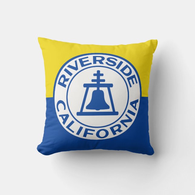 Coussin Drapeau de Riverside, Californie (Recto)