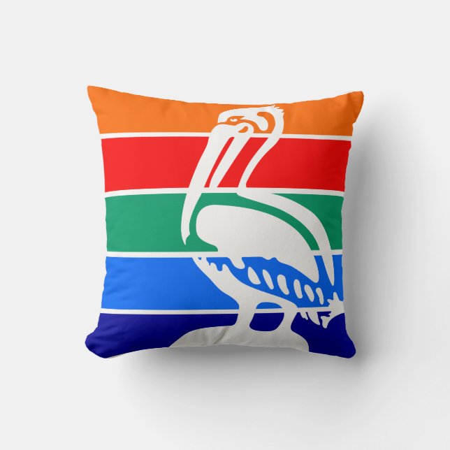 Coussin Drapeau de Saint-Pétersbourg, Floride (Recto)