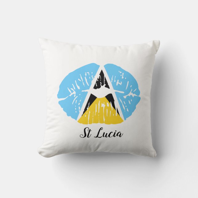 Coussin Drapeau de Sainte-Lucie (Recto)