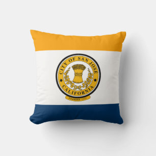 Coussin Drapeau de San Jose, Californie