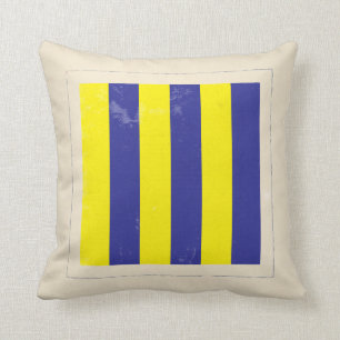 Coussin Drapeau de signal nautique de la lettre "G"
