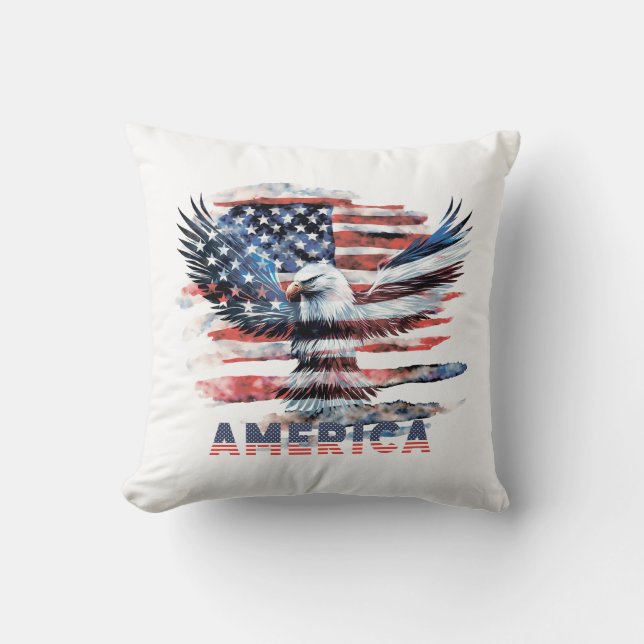 Coussin Drapeau des États-Unis. Amérique (Recto)