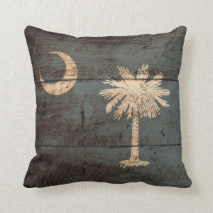 Coussin Drapeau d'état de la Caroline du Sud sur le vieux