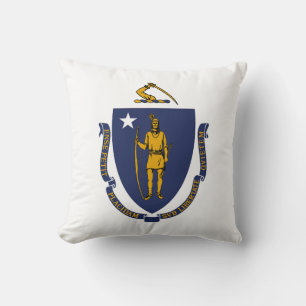 Coussin Drapeau d'État du Massachusetts