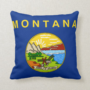Coussin Drapeau d'état du Montana