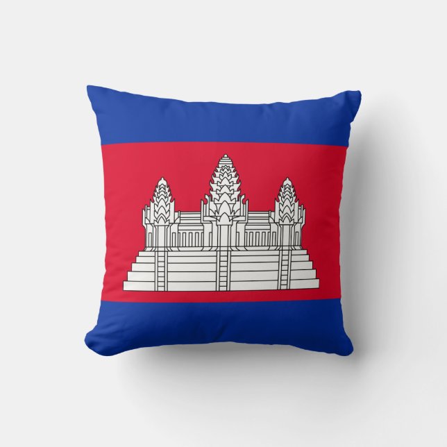 Coussin Drapeau du Cambodge (Recto)