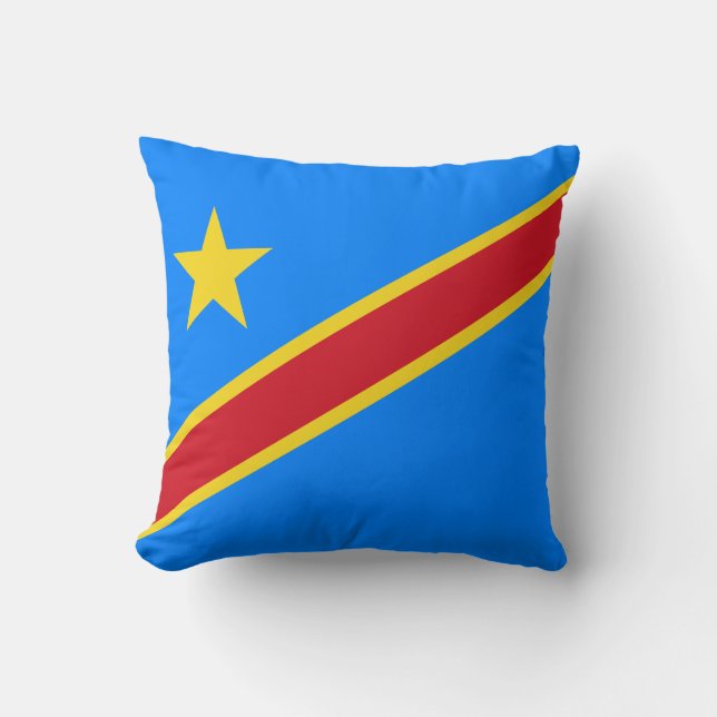 Coussin Drapeau du Congo Kinshasa (Recto)