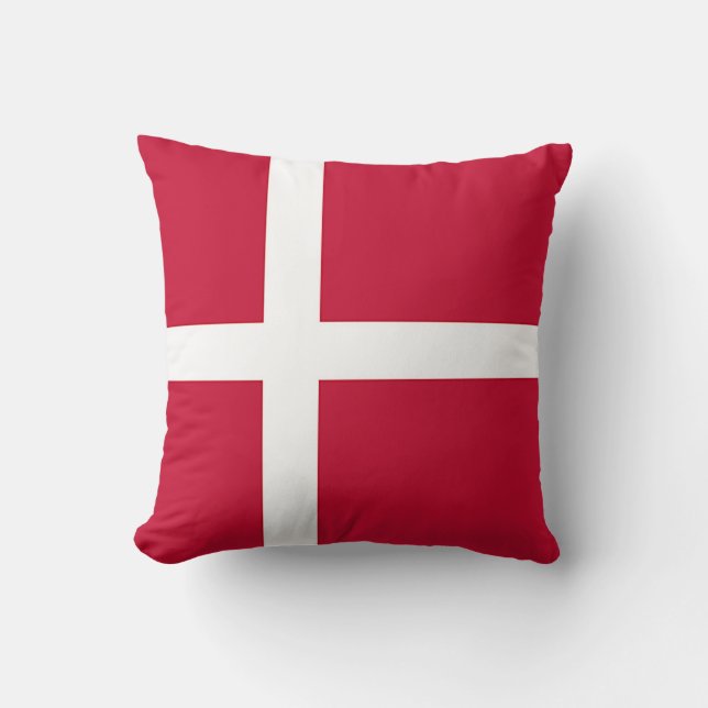 Coussin Drapeau du Danemark - Croix scandinave (Recto)